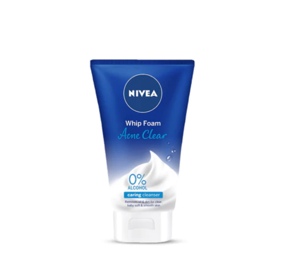 NIVEA Face Acne Clear Whip Foam, Foaming cleanser for acne treatment, 100g