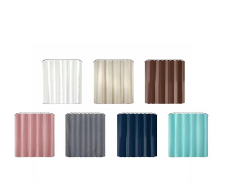 Socone Elegant Plain Color Shower Curtain Waterproof Non-transparent 739
