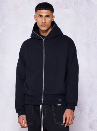 SUMWON Regular Fit Zip Through Hoodie