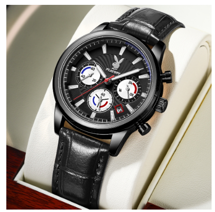 Playboy Watch For Men Waterproof Luminous with Chronograph Calendar Men's Watch