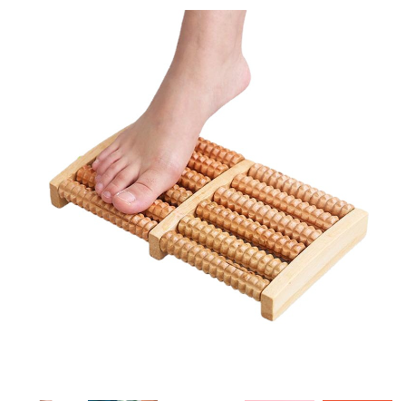 5 Row Wooden Foot Roller Wood Massage Reflexology Relaxation Relief Anti Cellulite Foot Massager