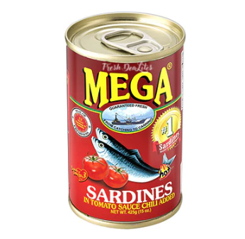 Mega Sardines in Tomato Sauce with Chili Added 425g