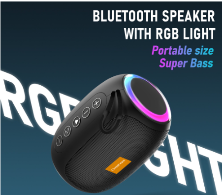 Orashare BS03 Bluetooth Speaker With RGB Light ,BT 5.0 TWS Super Bass Portable Wireless Speaker