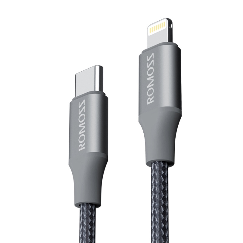 Romoss CB1737 PD27W Nylon Type C to Lightni ng Cable 3A 1m Fast Charging Cable