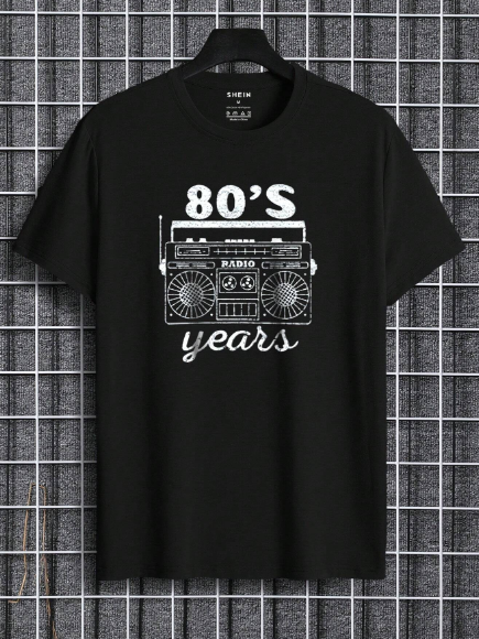 Manfinity Homme Men Cotton Letter Graphic Tee