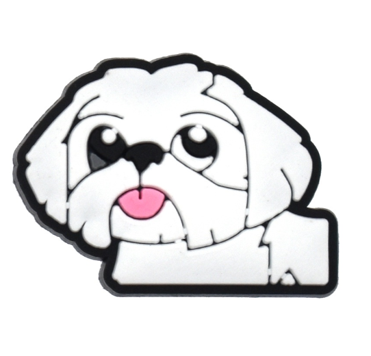 Cute Bichon Frise Jibbitz for Crocs Paw Dog Jibbits Charm Golden Retriever Shoe Charms Pug Corgi Jibits Crocks Kids Shoes Accessories D15