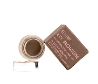 Ellana Eye Brow/Line + Brush Set - Light Brown 4grams - Duo 24H Water-Resistant