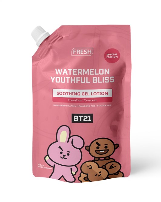 Fresh with BT21 Watermelon Youthful Bliss Soothing Gel Lotion 120ml