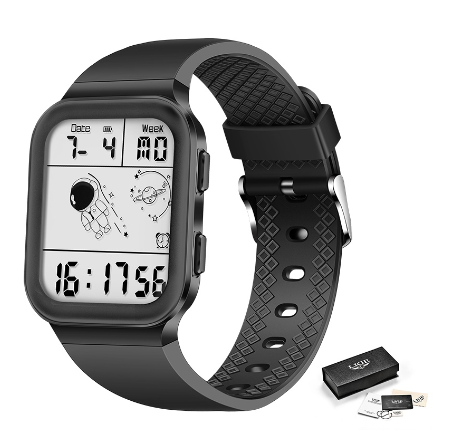 LIGE Official Digital Men Watch Fashion Sport Watch For Men Chronograph Electronic Wristwatch Waterproof Watches BLACK