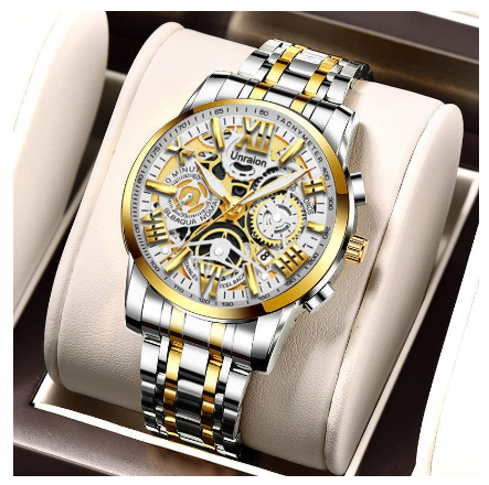 Watch For Men Waterproof Original Relo for Man Quartz With Box Fashion White Stainless Steel New In 2023 Business Casual Style 4