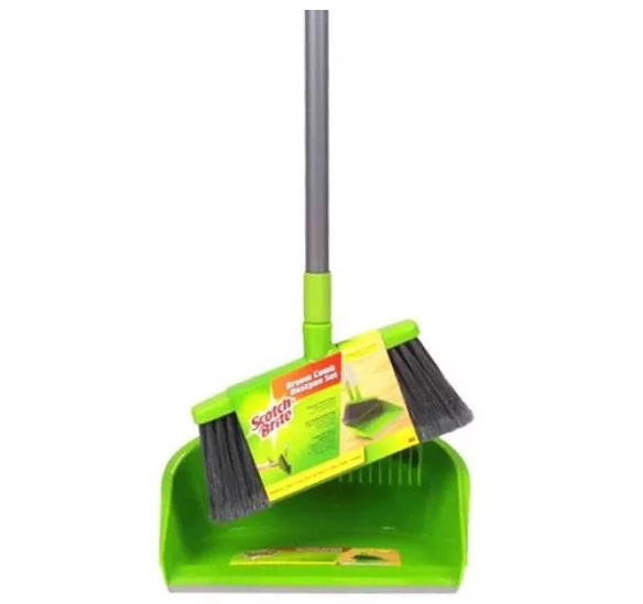 3M Scotch Brite Broom Comb-Dustpan Set (Green)
