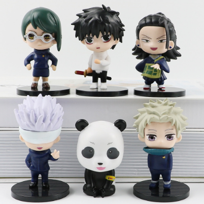 Anime Jujutsu Kaisen Q version Figure Toys 8cm PVC Action Figure Collection Model Kids Birthday Gift