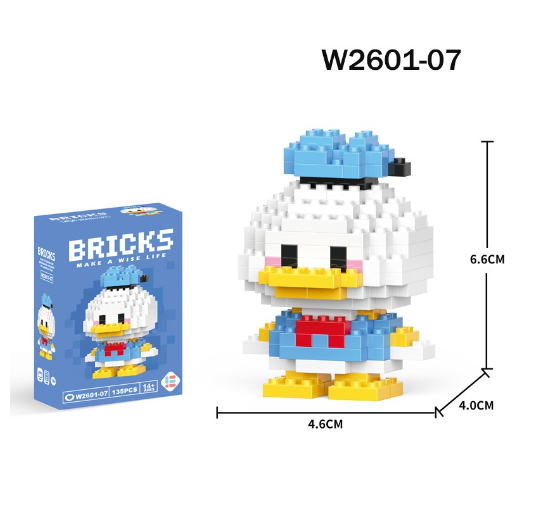 Mini Building Block Assembled Small Particles Bricks Toys For Kid Birthday Gift Cute Cartoon Blocks M22