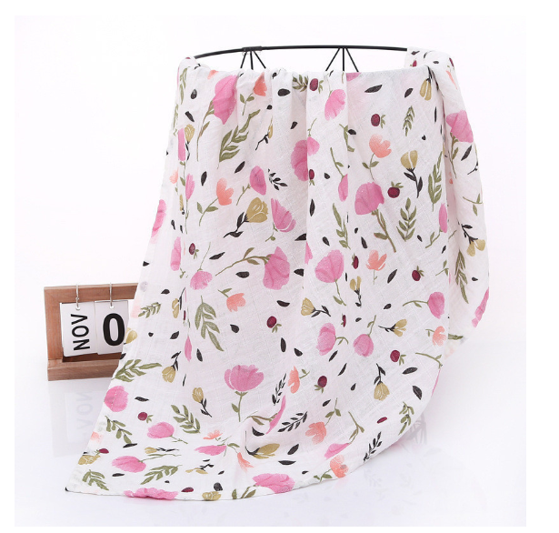 Summer Baby Blanket Muslin Gauze Breathable Sleep Swaddle Wrap Infant Quilt For Baby Bib S9