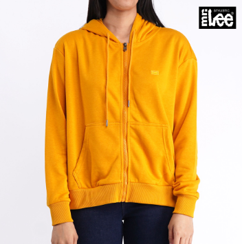 Stylistic Mr. Lee Ladies Basic Hoodie Jacket for Women Trendy Fashion Loose Fit 134291 (Yellow)