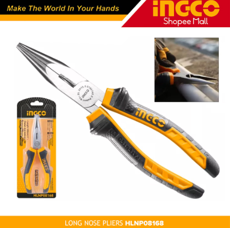 Ingco HLNP08168 6" Long Nose Pliers CR-V Material _H