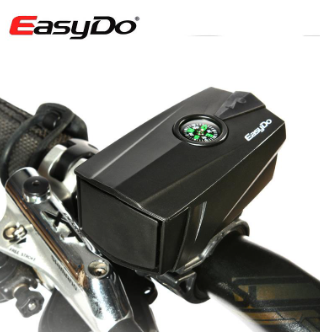 EASYDO 140DB Bicycle Handlebar Bell Electronic Horns Ultra-Loud Sound With Compass For Outdoor Riding