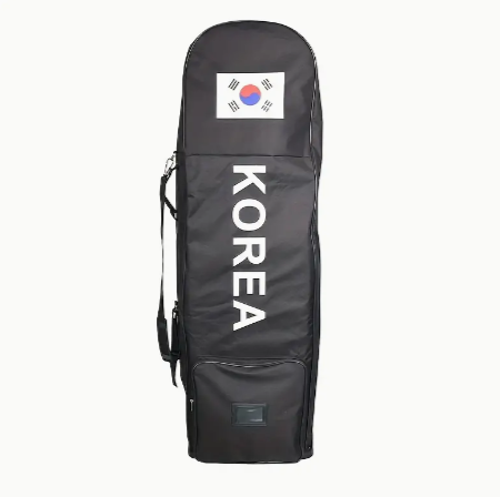 1pc Korean Flag Pattern Golf Travel Bag With Wheels, Detachable Shoulder Straps Foldable Golf Club Travel Cover, Golf Aviation Bag