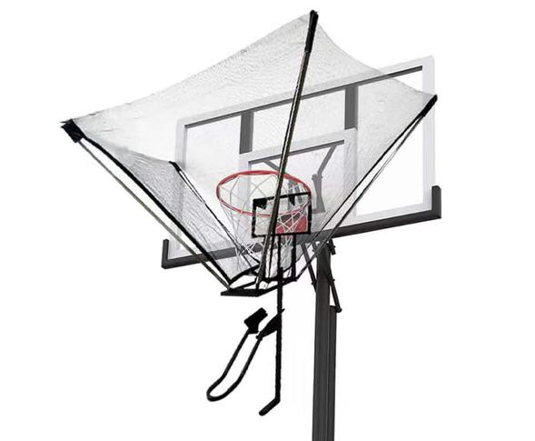 Basketball Rebounder Return System with 180° Basketball Return Chute, Compatible with Indoor and Outdoor Basketball Hoops, Basketball Training Equipment for Shot Training Efficiency