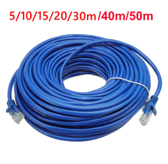 10M 15M 20M 30M 40M 50M CAT5e RJ45 Ethernet Cables 8Pin Connector Internet Network Cable Line Blue