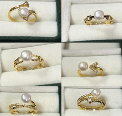 Natural Freshwater Pearl Ring Adjustable