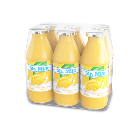 Del Monte Mr. Milk Mango Yoghurt Flavored Milk Drink That Kids Love 6 Bottles 100ml