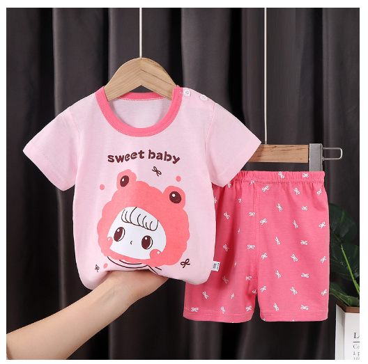 0-4Y For Baby Girls & Kids Shorts Set Terno Short and Sando For Baby Girls SD18