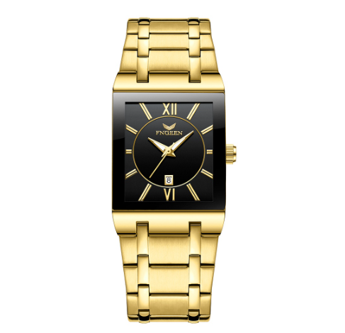 Business Men's Watch Waterproof Calendar Men's Square Watch Stainless Steel Quartz Foreign Trade Watch M1