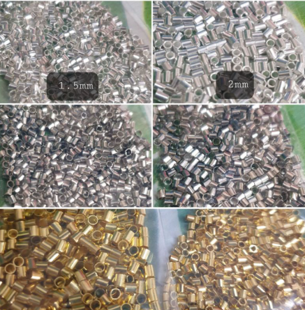 Crimp Tube Stopper Nickel/Gold