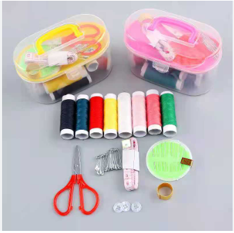 Sewing Storage Kit Box Needle Threads Scissor Accessory
