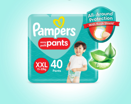 Pampers Baby Dry Pants Diapers XXL 40s x 1 pack (40 pcs) - 15-25kg