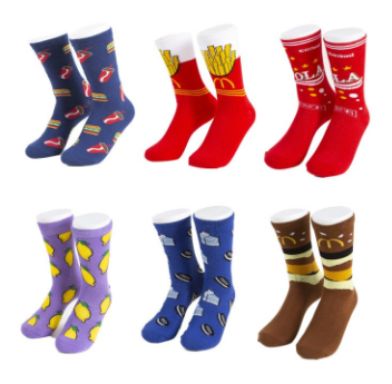 Women's Socks Cute Cartoon Cotton Socks Korean Fruit Cola Breathable Socks Fashion Wild Cotton Socks