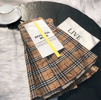 Plaid Pleated Skirt Women's Culottes High Waist Korean Student A-line Skirt Short Skirt Pants