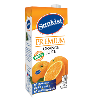 Sunkist Premium Orange  Juice 1L