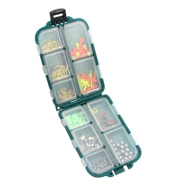 157 PCS. FISHING KIT IN HAND TOY AND DURABLE MINI TACKLE BOX EYELESS HOOK - Strongest Knot,Fast,Easy