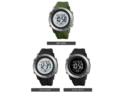 Watch for Men Casual Digital Silicone Waterproof Sport Wristwatches