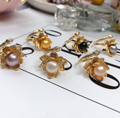 Real Pearl Adjustable Ring