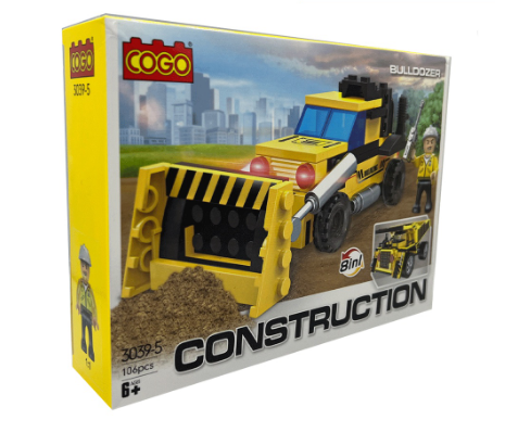 Cogo Construction Bulldozer 8-in-1 Building Blocks
