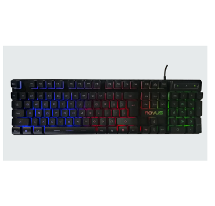USB Gaming Keyboard with Rainbow-Colored Backlight