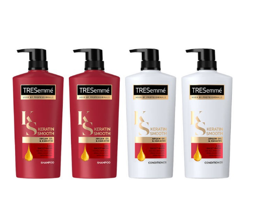 Tresemmé Keratin Smooth Anti Frizz Shampoo and Hair Conditioner 620ml (Bundle of 2)