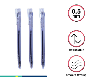 Faber-Castell RX5 Ballpen Black 3PCS [12SPRX5BLK3]