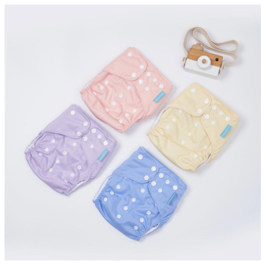Happyflute Baby Reborn 4pcs set Washable Eco-friendly Baby Cloth Diaper Ecological Adjustable Nappy Reusable Diaper Fit 0-2year Set26