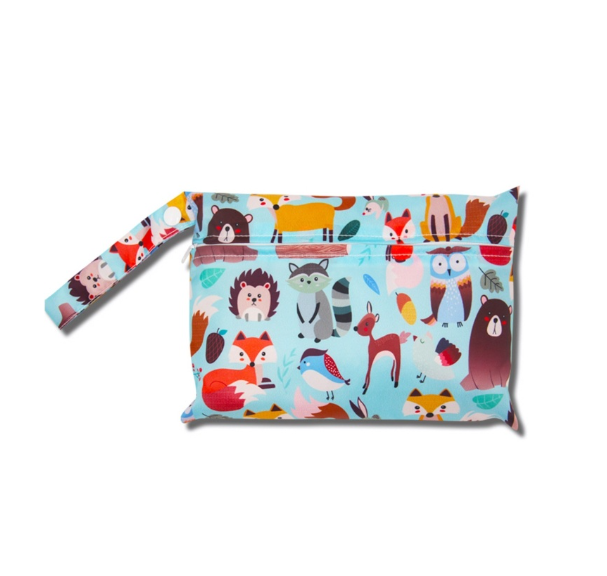 Waterproof Reusable Baby Diaper Bags Cartoon Print Wet Dry Nappy Zipper Handbag Stroller Carry Pack Outdoor Storage DB2