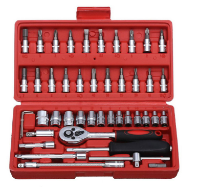 Tool Box Car Motorcycle Repair Set Hand Tools Home Service Motor DIY Kit 46Pcs/Set