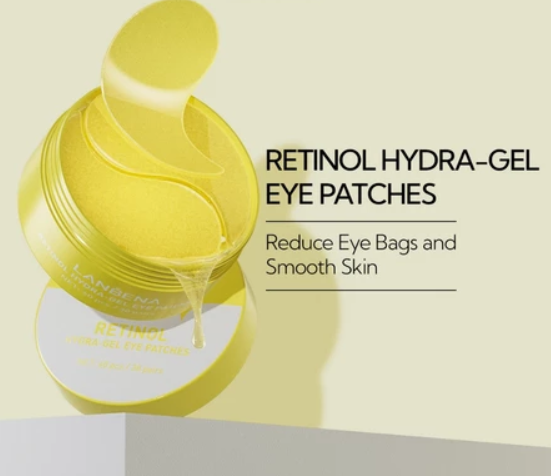 LANBENA Eye Mask Patch Retinol Collagen Anti Aging Moisturizing Tighten Eye Skin Fade Fine Lines Under Eye Patch 60Pcs