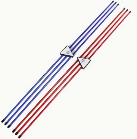 HUAEN Golf Alignment Stick, Aluminum Alloy Alignment Stick, Portable Detachable Golf Training Equipment