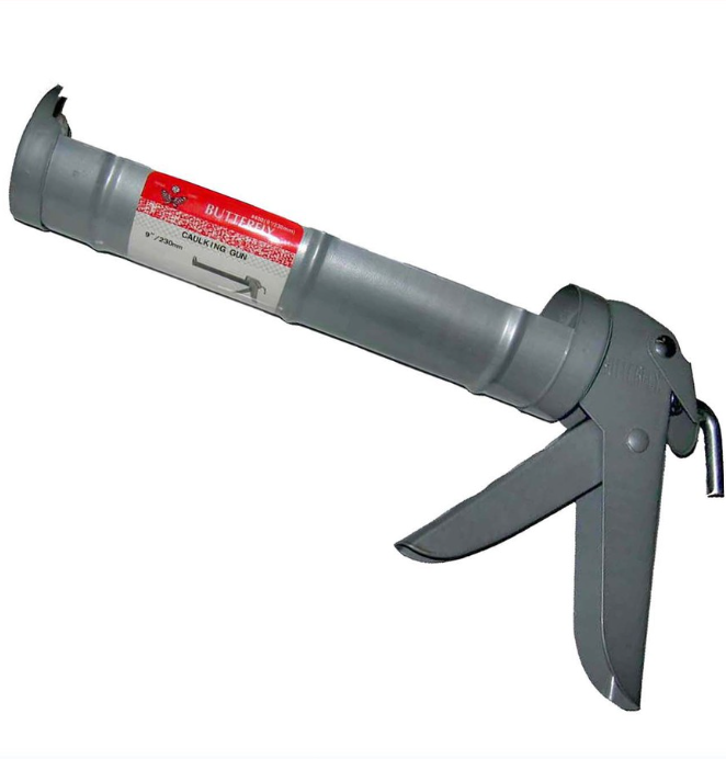Butterfly Tools Caulking Gun (9 inches) for Silicon Sealant Gray Color