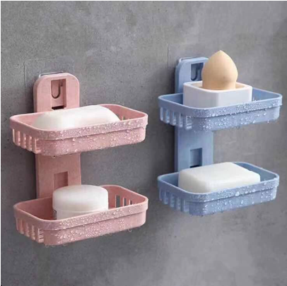 Simple Installation Seamless Paste Bathroom Soaps Box Wall-mounted Hook Soap Holder
