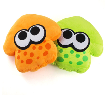 33cm Orange Green Splatoon Inkling Anime Kawaii Animal Pollow Cushion Plush Peluche Soft Stuffe