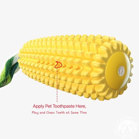 Dog Corn-Shaped Doggy Chew Sounding Toy Puppy Toothbrush Toy for Aggressive Chewers